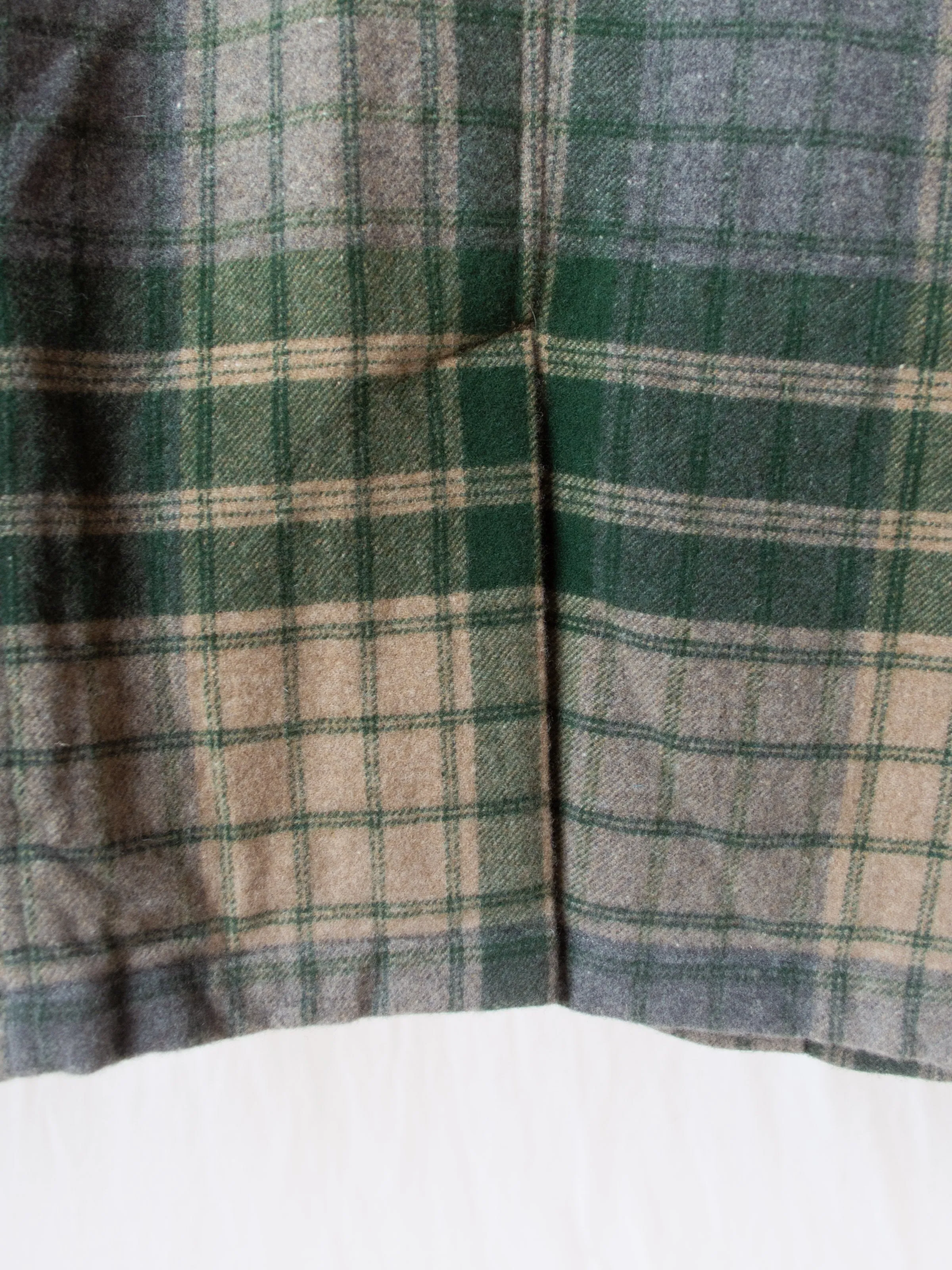 4 1 Patch Pocket Jacket - Green/Gray Beige Wool Plaid