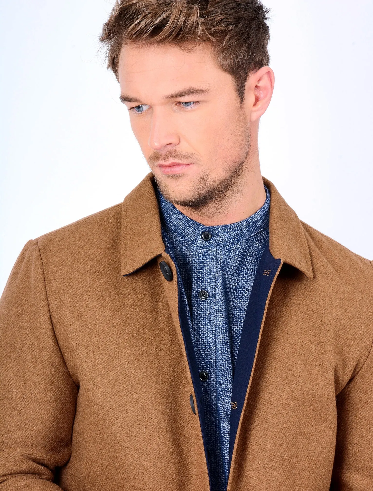 Abdale Wool Blend Coat in Camel - Tokyo Laundry