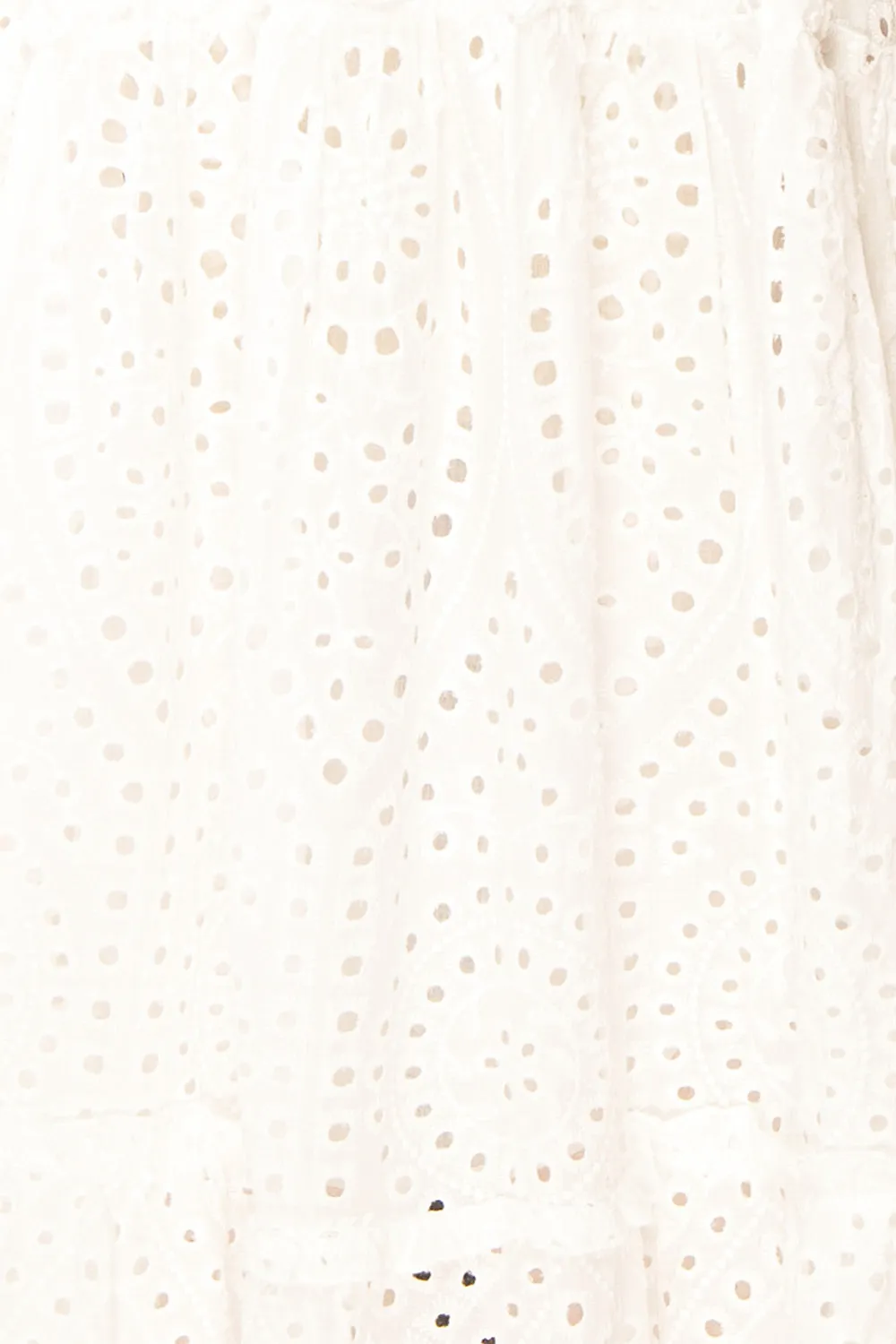 Atarah | White Midi Skirt w/ Openwork Lace