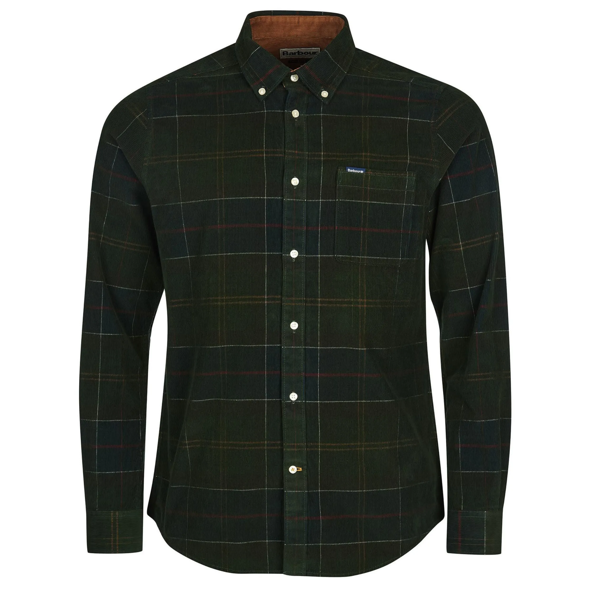 Barbour Blair Tailored Cord Shirt MSH4986 - Olive Night