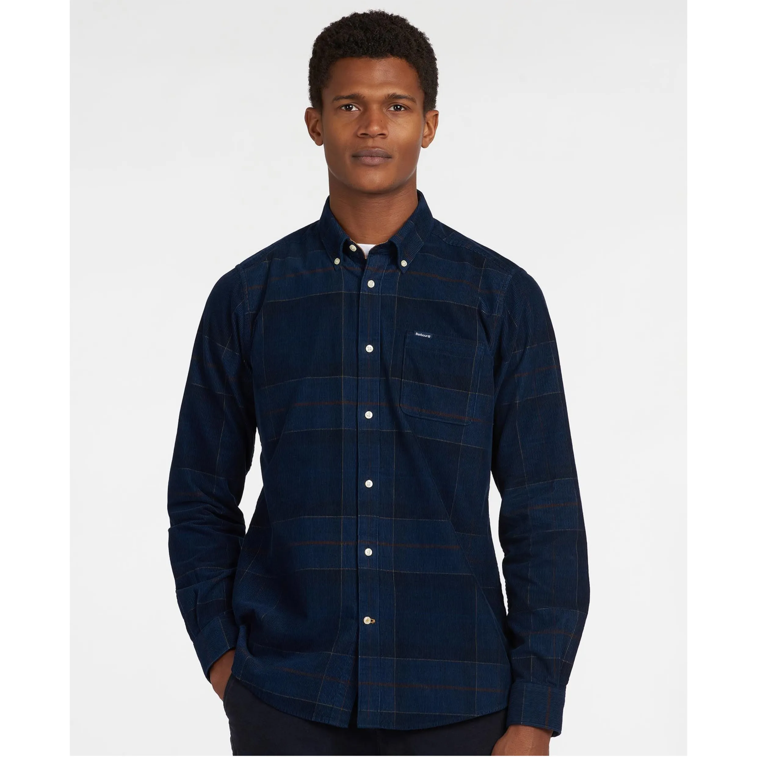 Barbour Blair Tailored Cord Shirt MSH4986TN54 - Midnight