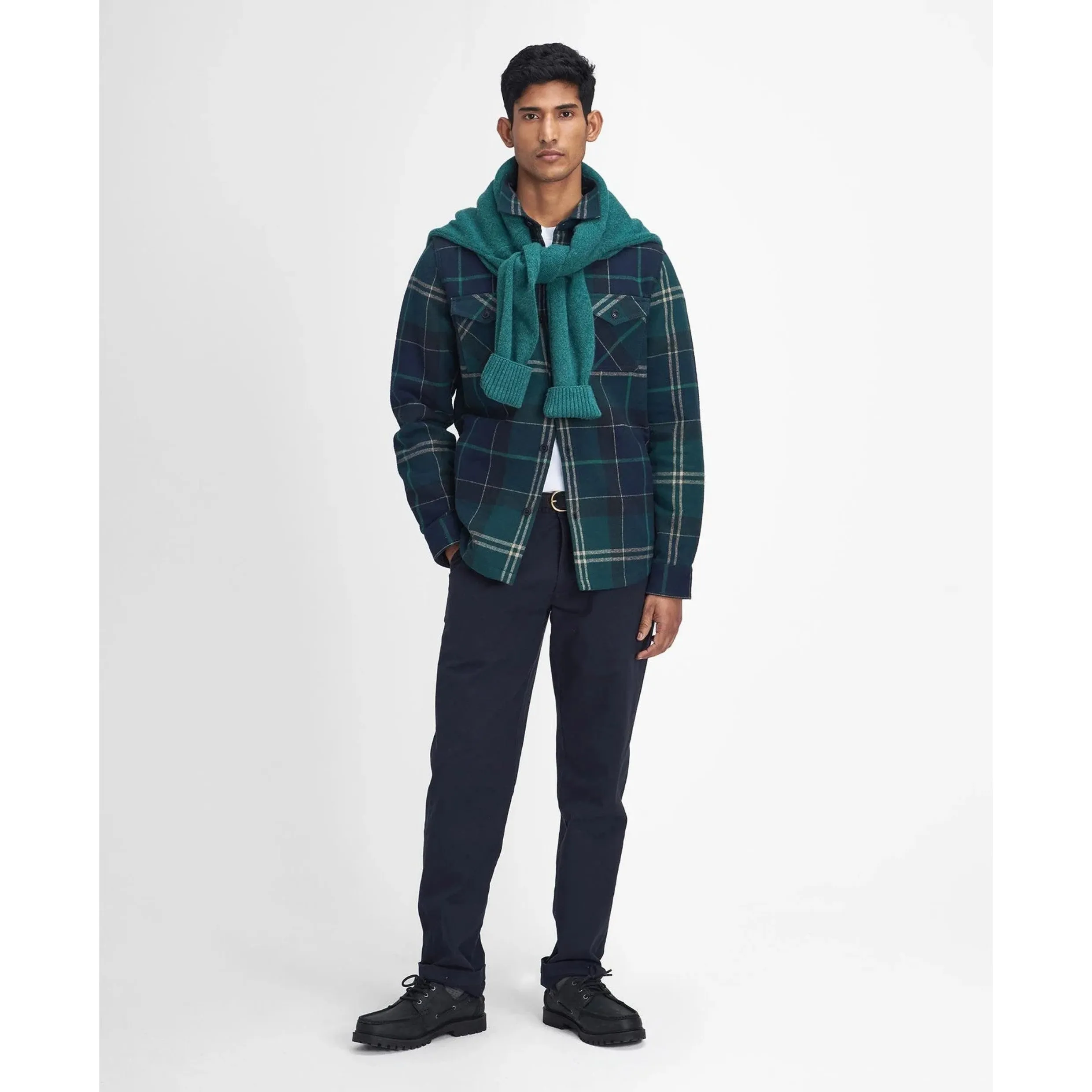 Barbour Cannich Overshirt Shacket MOS0117 Green Loch