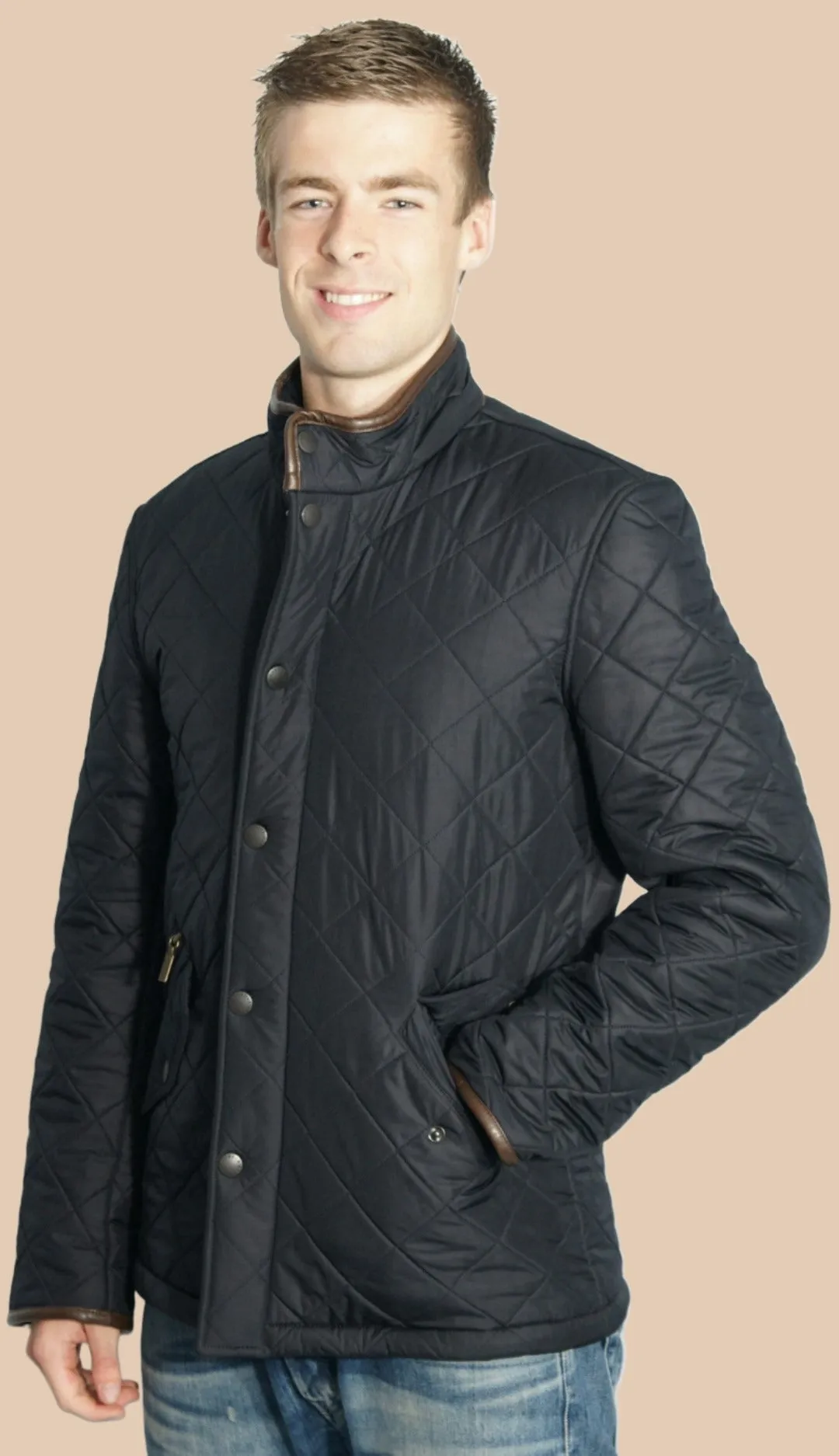 Barbour Powell Quilted Jacket Jacket in Navy - MQU0281NY71