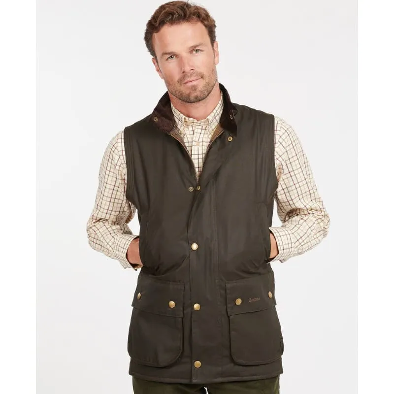 Barbour Westmorland Mens Wax Waistcoat - Olive