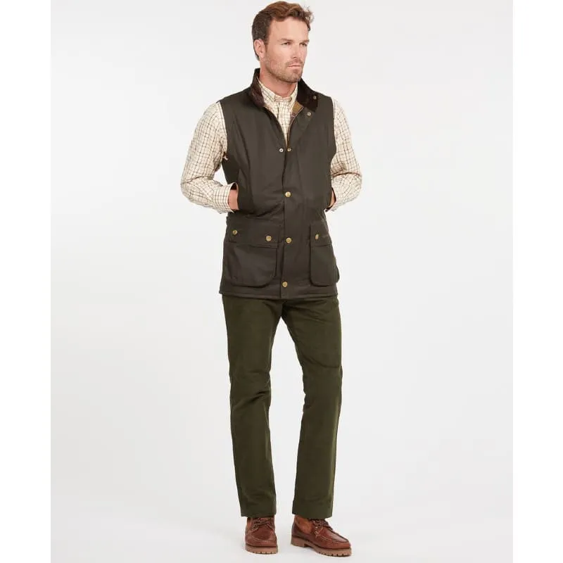 Barbour Westmorland Mens Wax Waistcoat - Olive