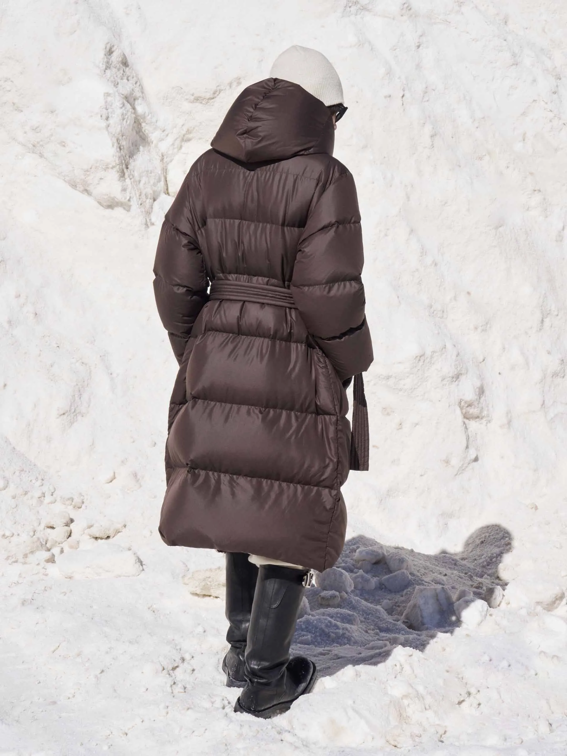 Belted Quilted Shell Down Coat