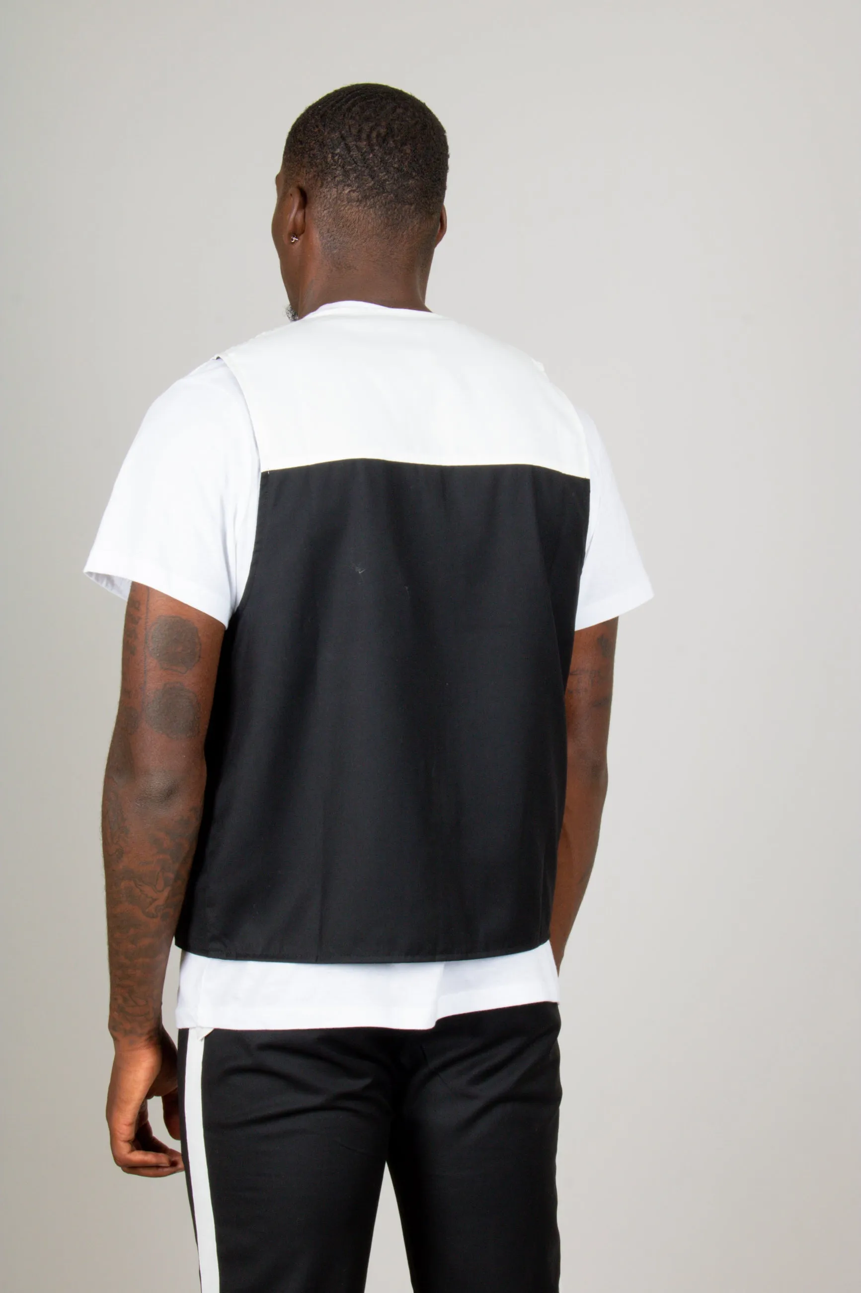 Black Utility Pocket Co-ord Gilet