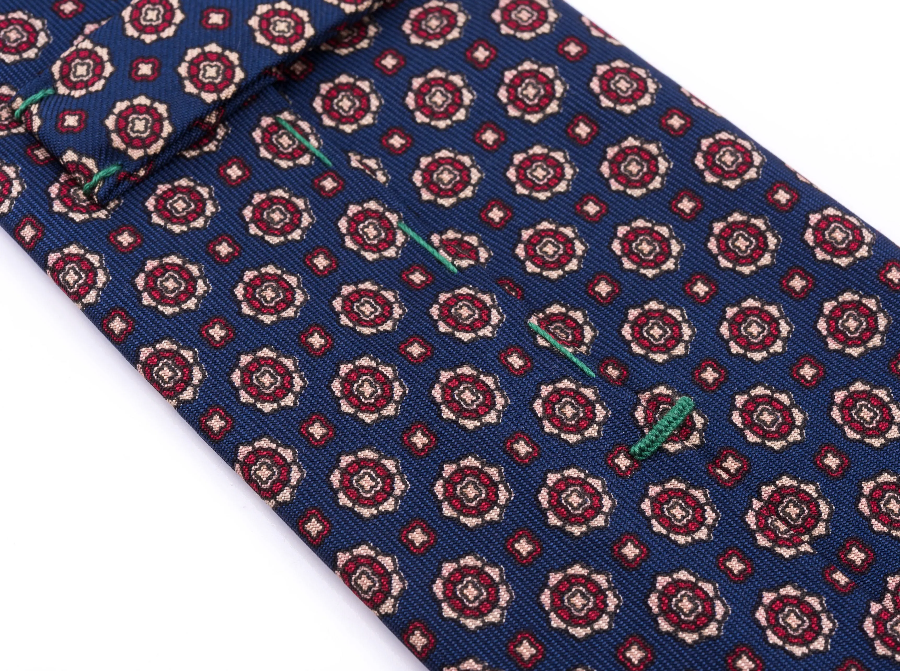 Blue & Red Printed Madder Silk Tie