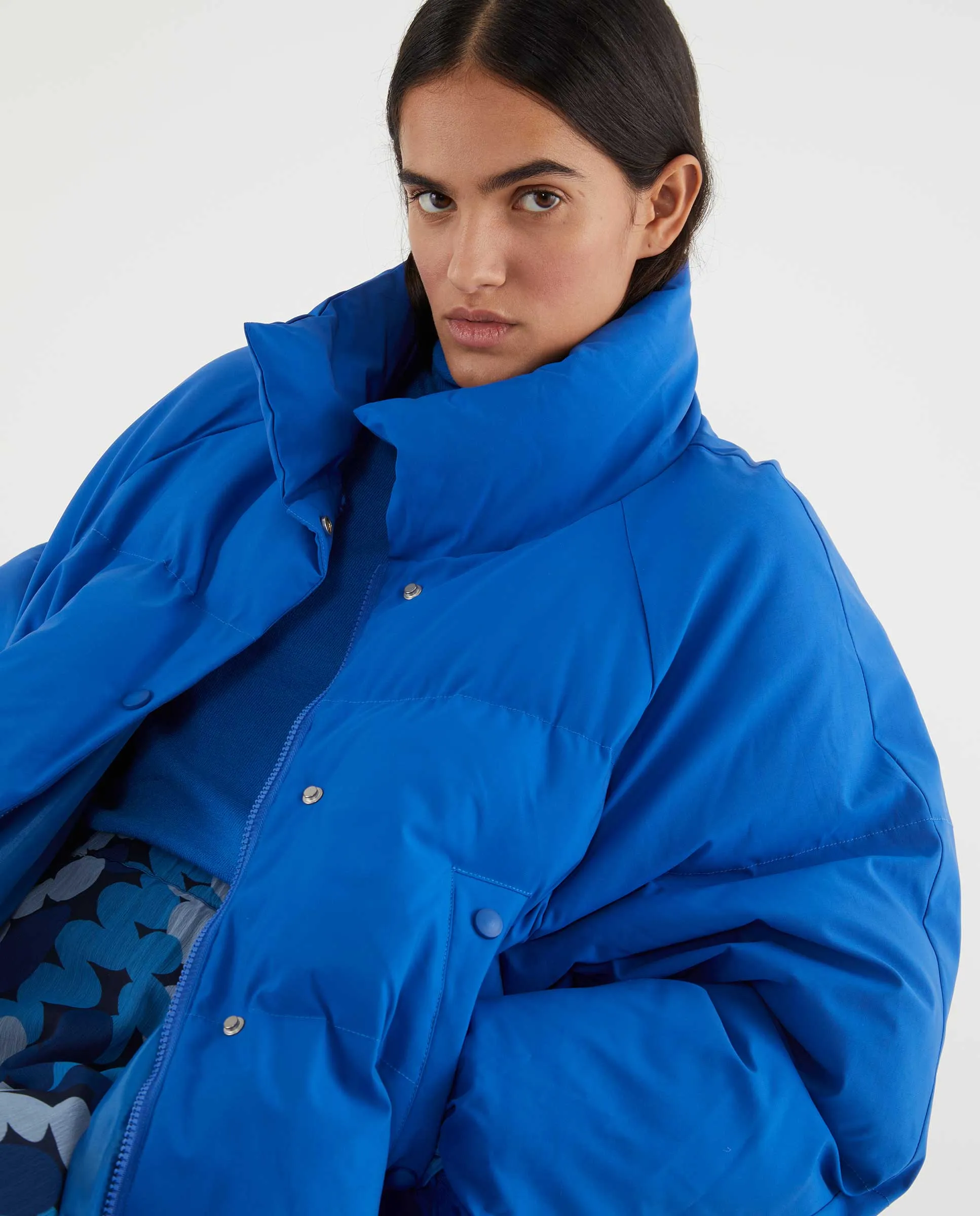 Blue Oversized Padded Coat