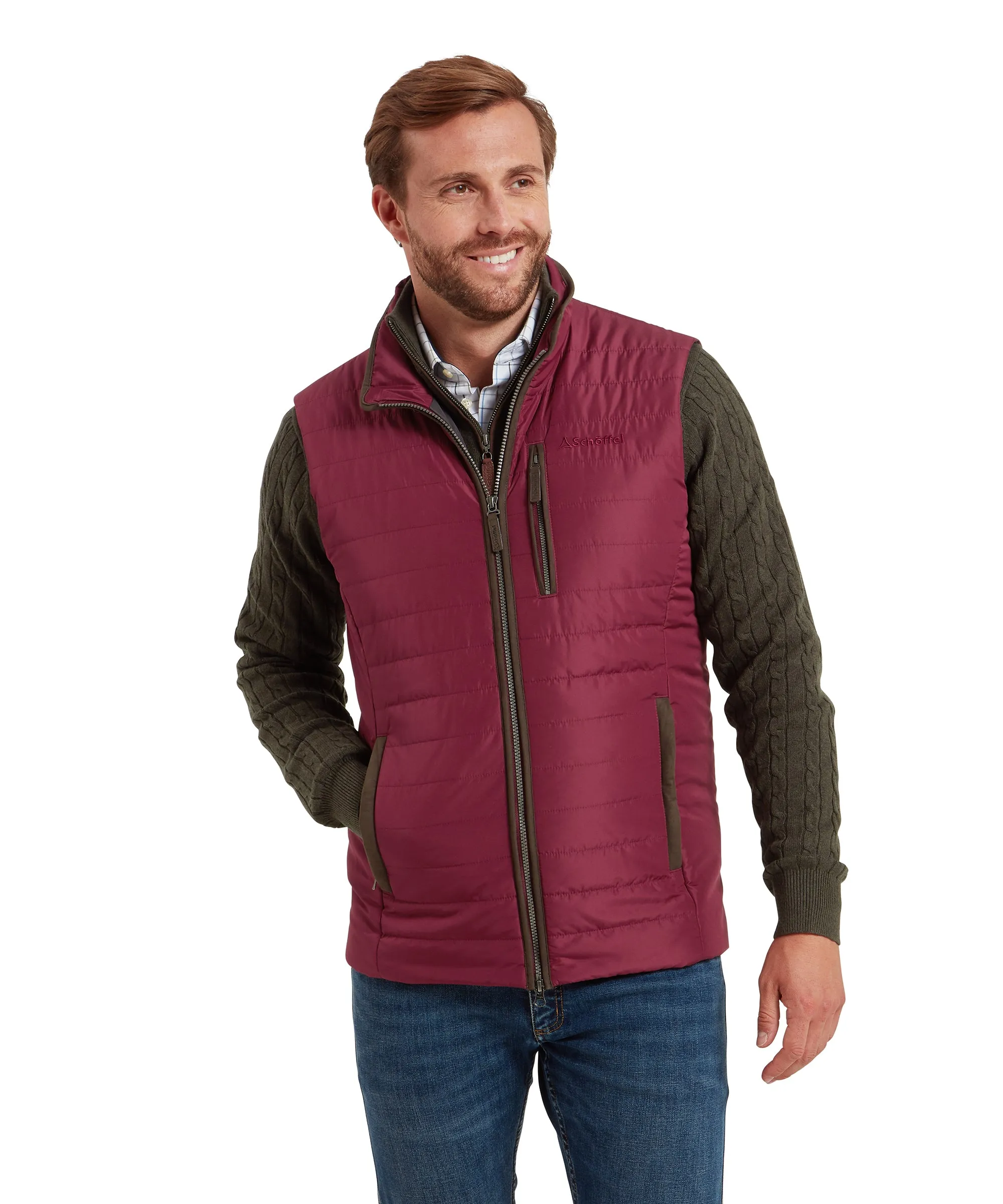 Brora Gilet - Bordeaux