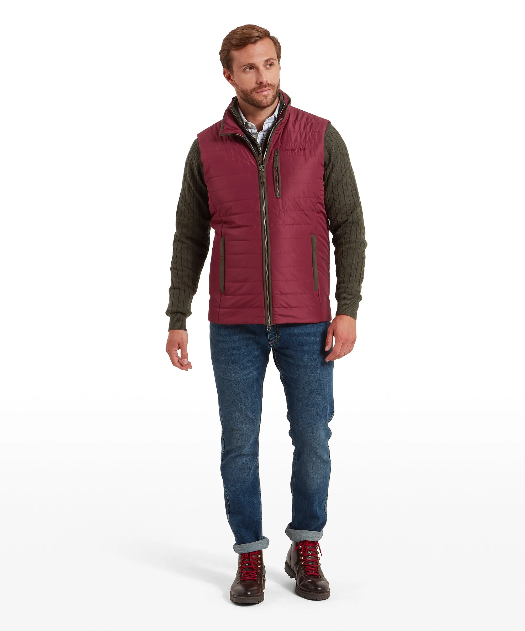 Brora Gilet - Bordeaux