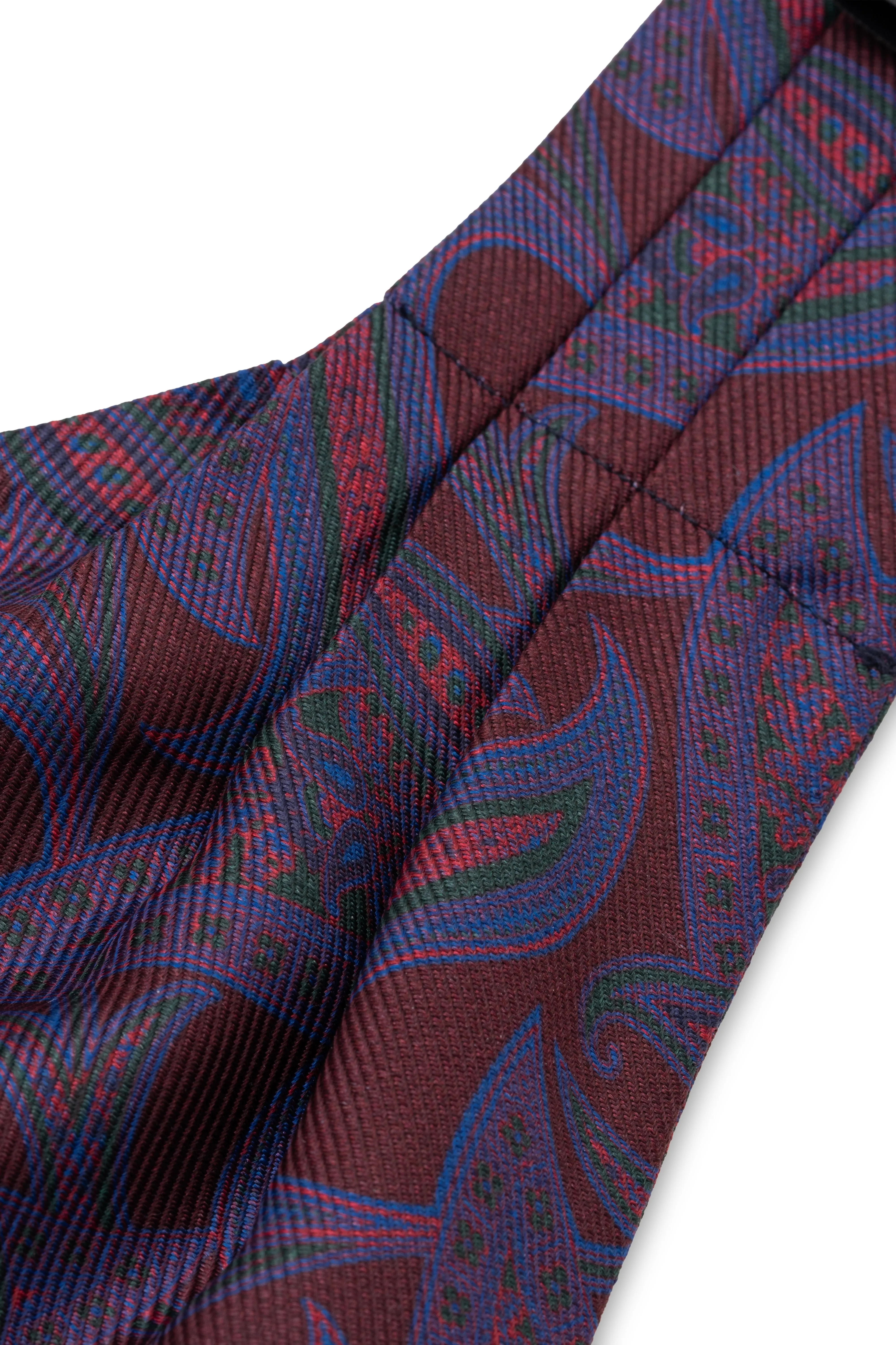 Brown Paisley Silk Ascot