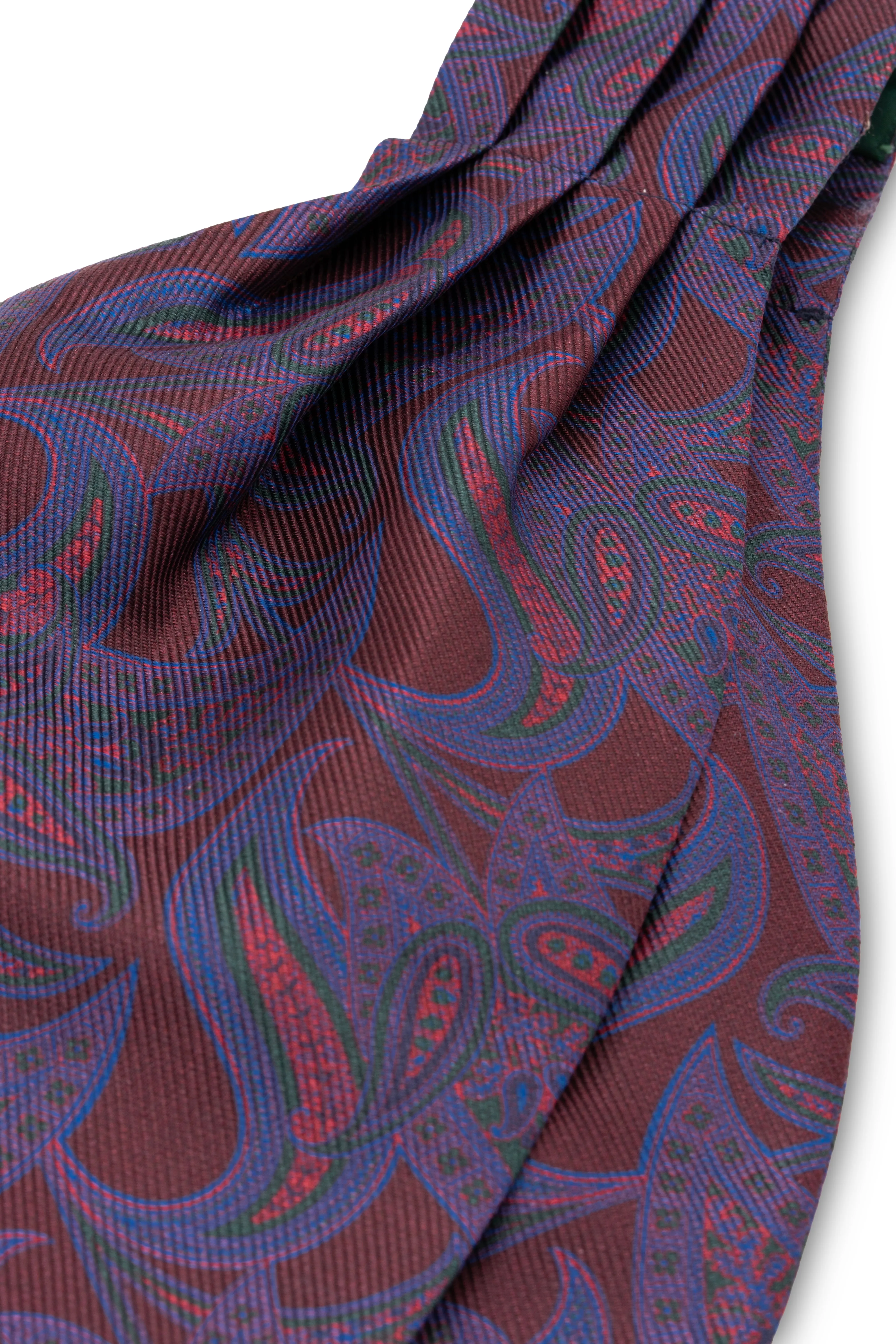 Brown Paisley Silk Ascot