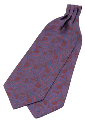 Brown Paisley Silk Ascot