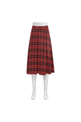 Buffalo Plaid Mnemosyne Women's Crepe Skirt (Model D16)