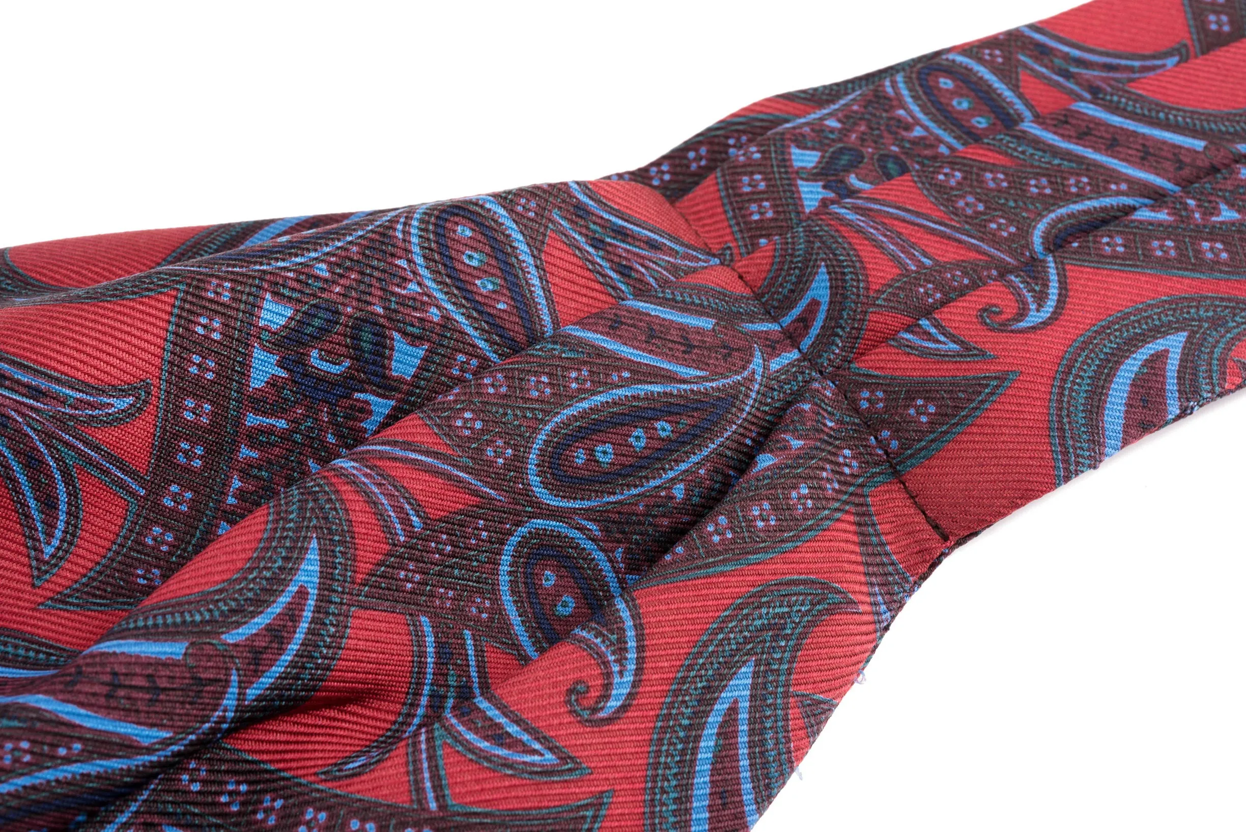 Burnt Orange Paisley Silk Ascot