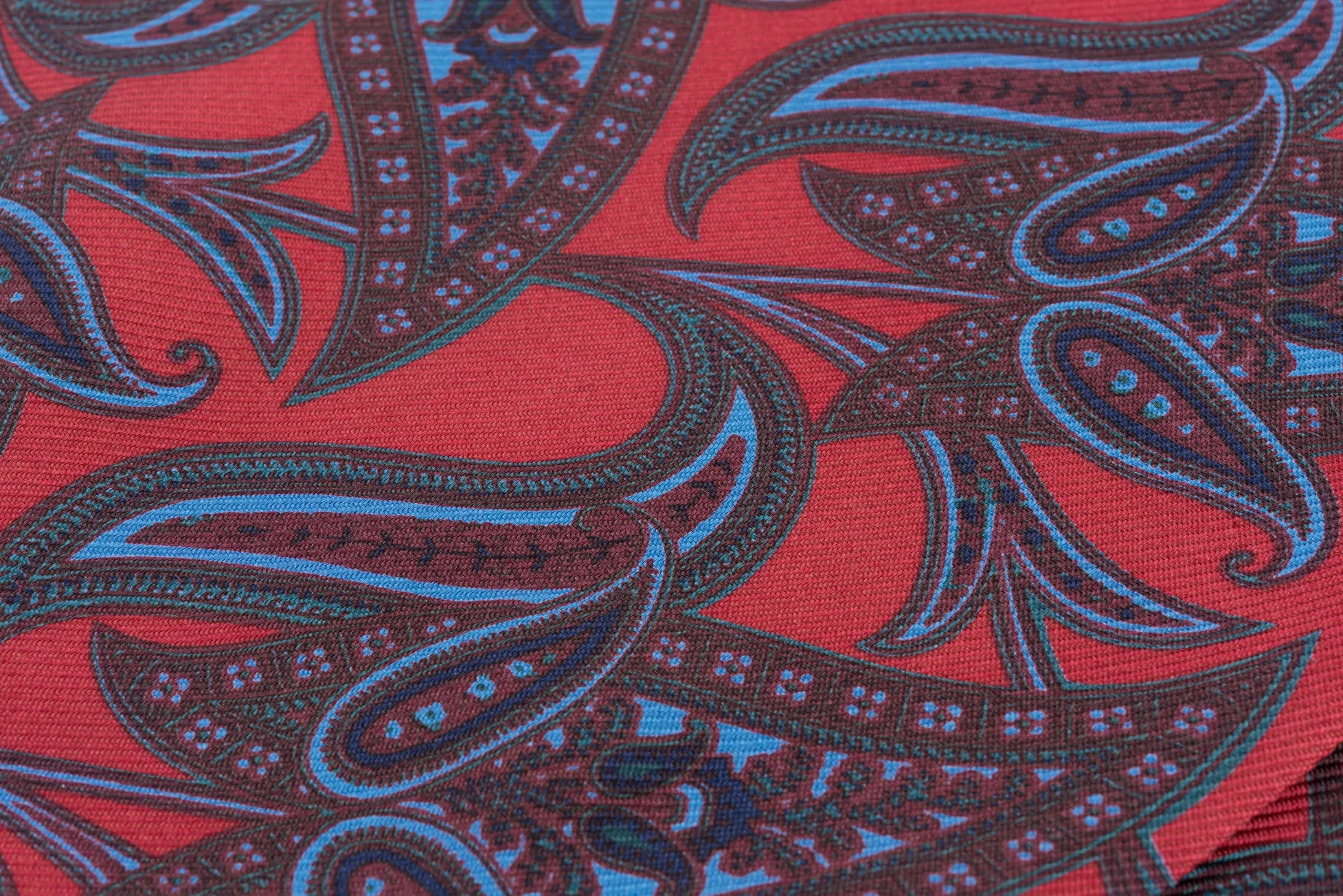 Burnt Orange Paisley Silk Ascot