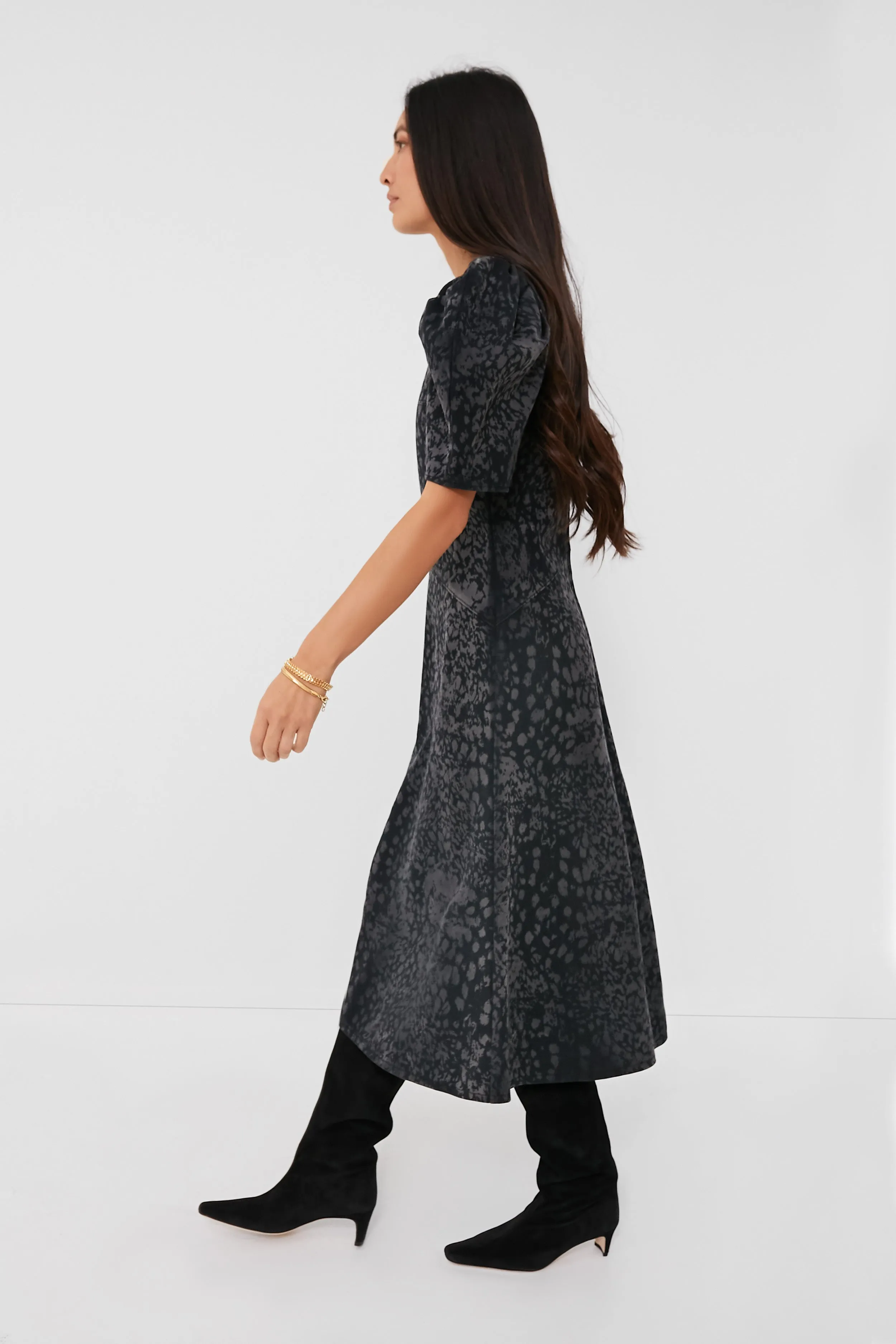 Charcoal Harlow Midi Dress