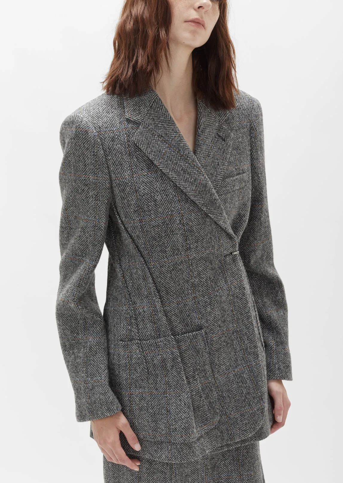 Checked Tweed Blazer