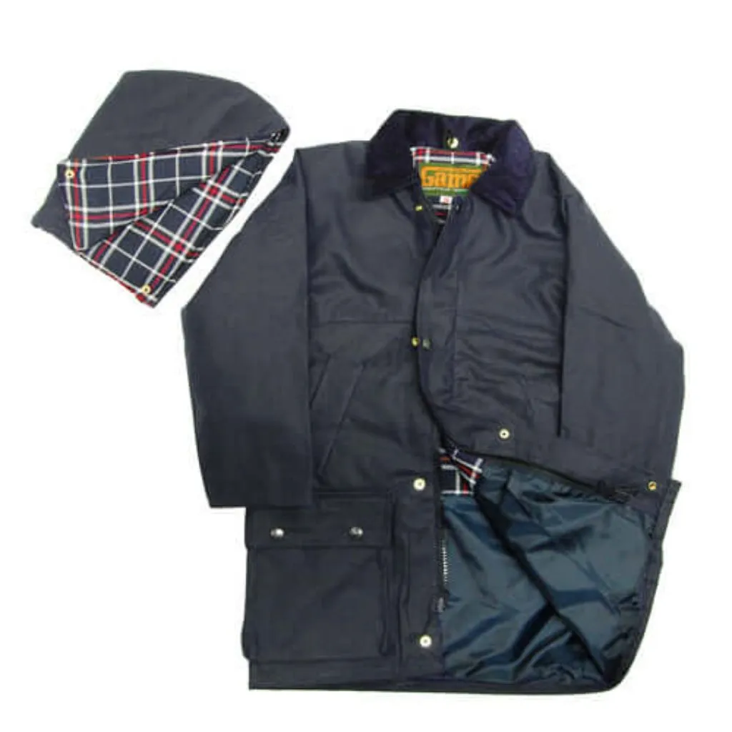 Childrens Quilted Wax Jacket - Game