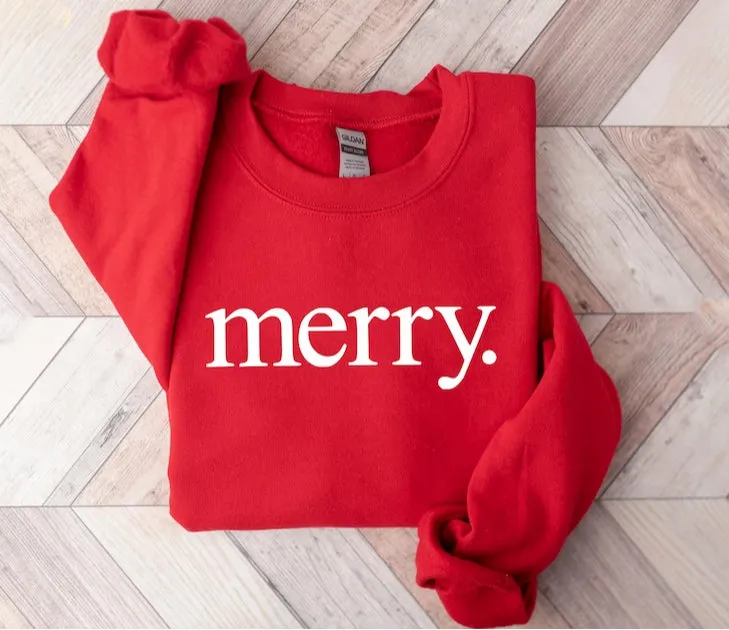 Christmas Sweatshirt, Merry Christmas Sweatshirt, Christmas Shirt for Women, Christmas Crewneck Sweatshirt, Holiday Sweater, Christmas Gift