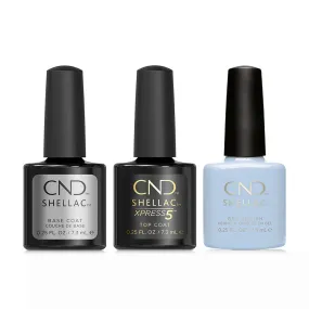 CND - Shellac Xpress5 Combo - Base, Top & Creekside (0.25 oz)