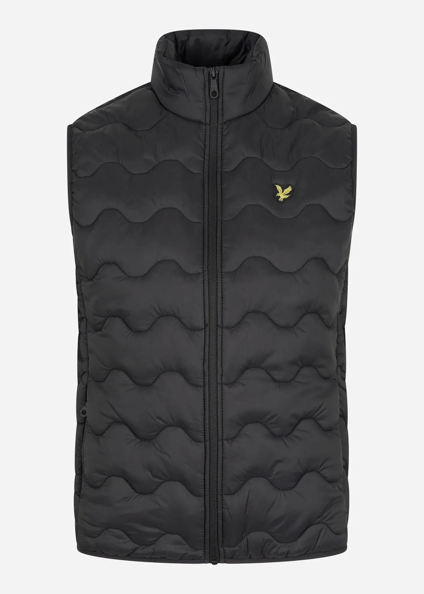 Crest quilted gilet - jet black