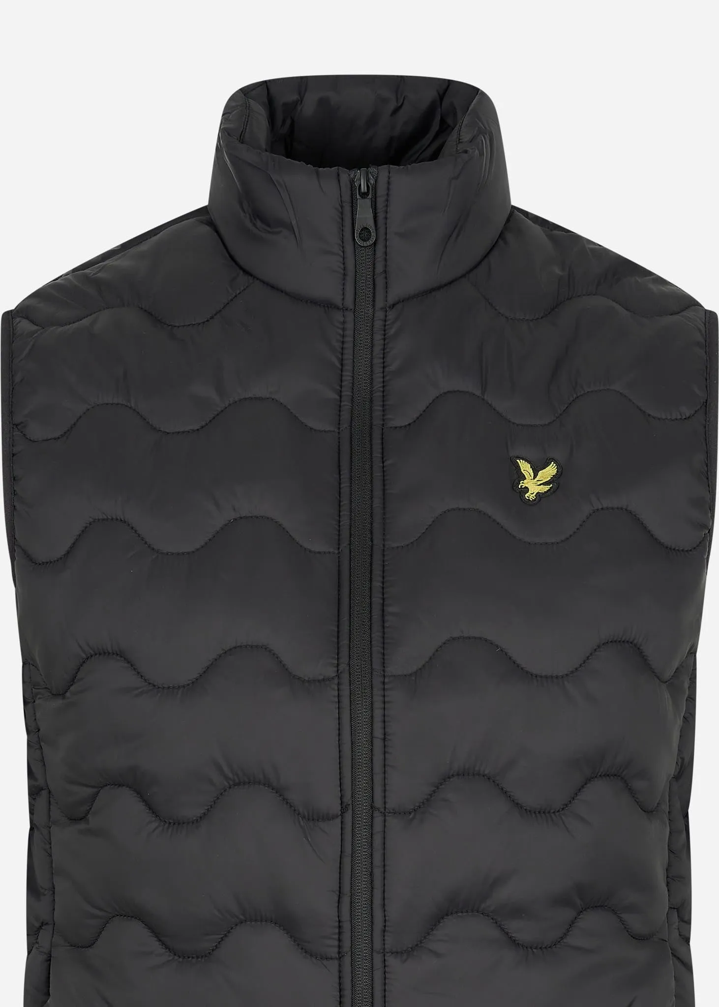 Crest quilted gilet - jet black