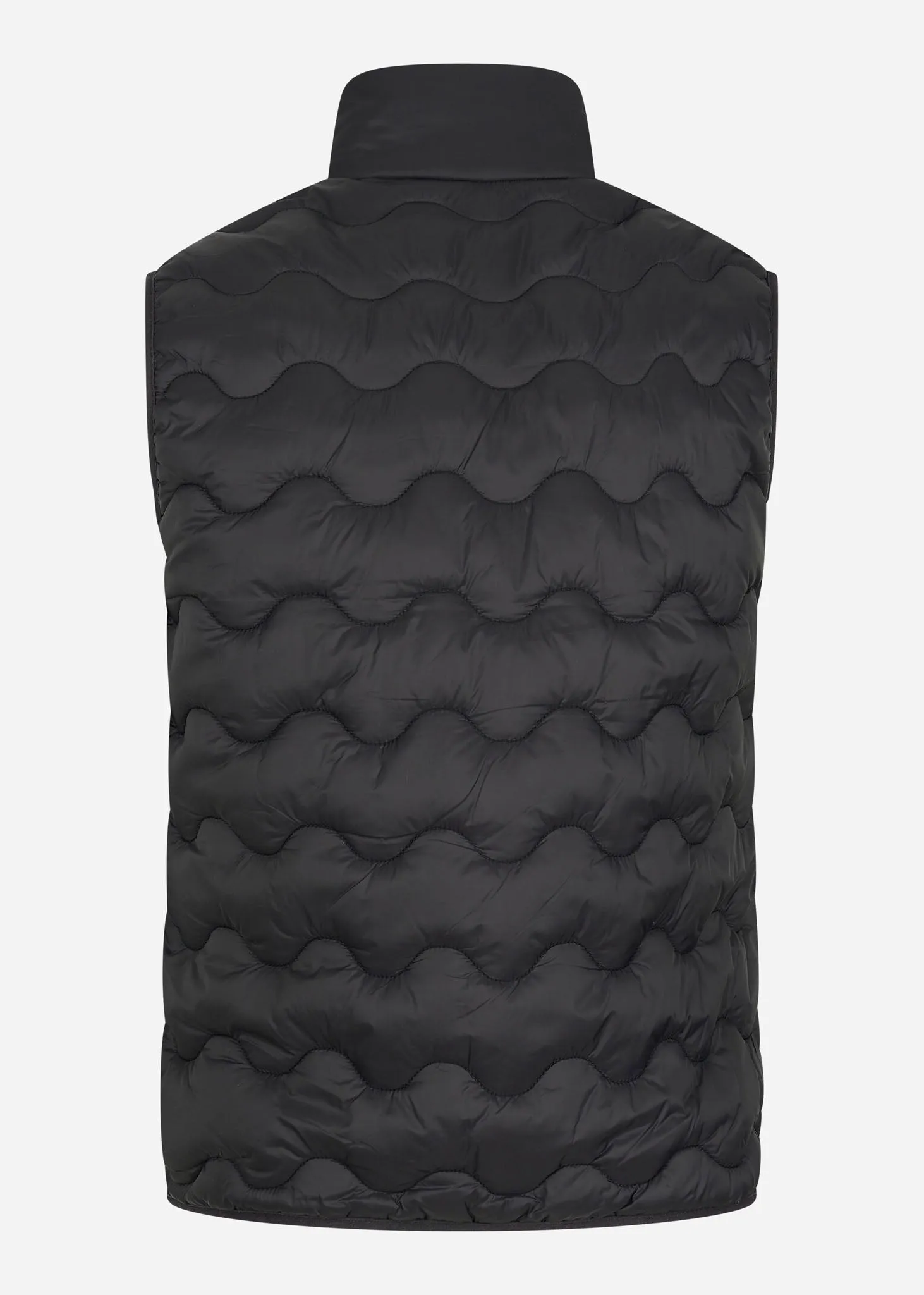 Crest quilted gilet - jet black