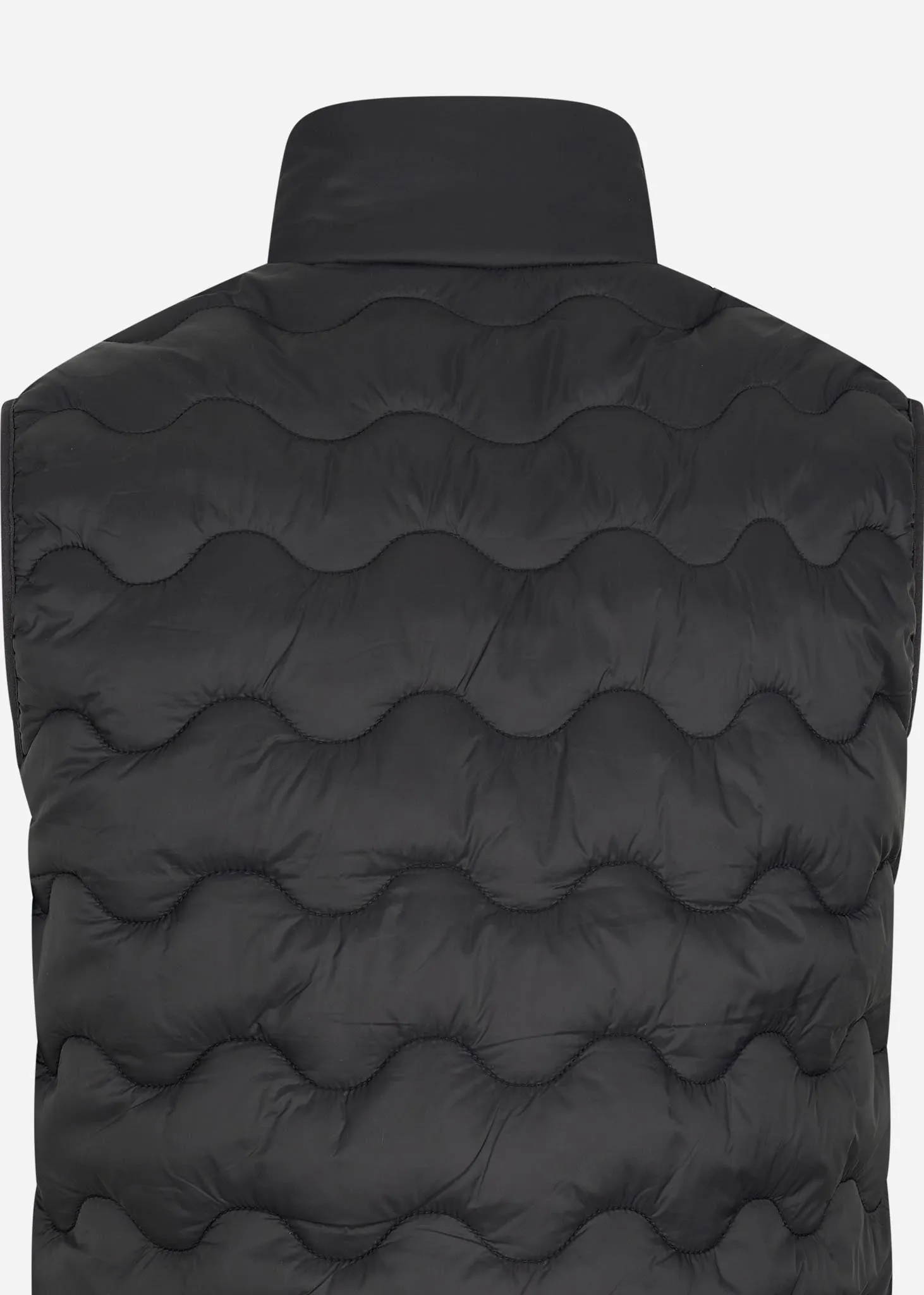 Crest quilted gilet - jet black