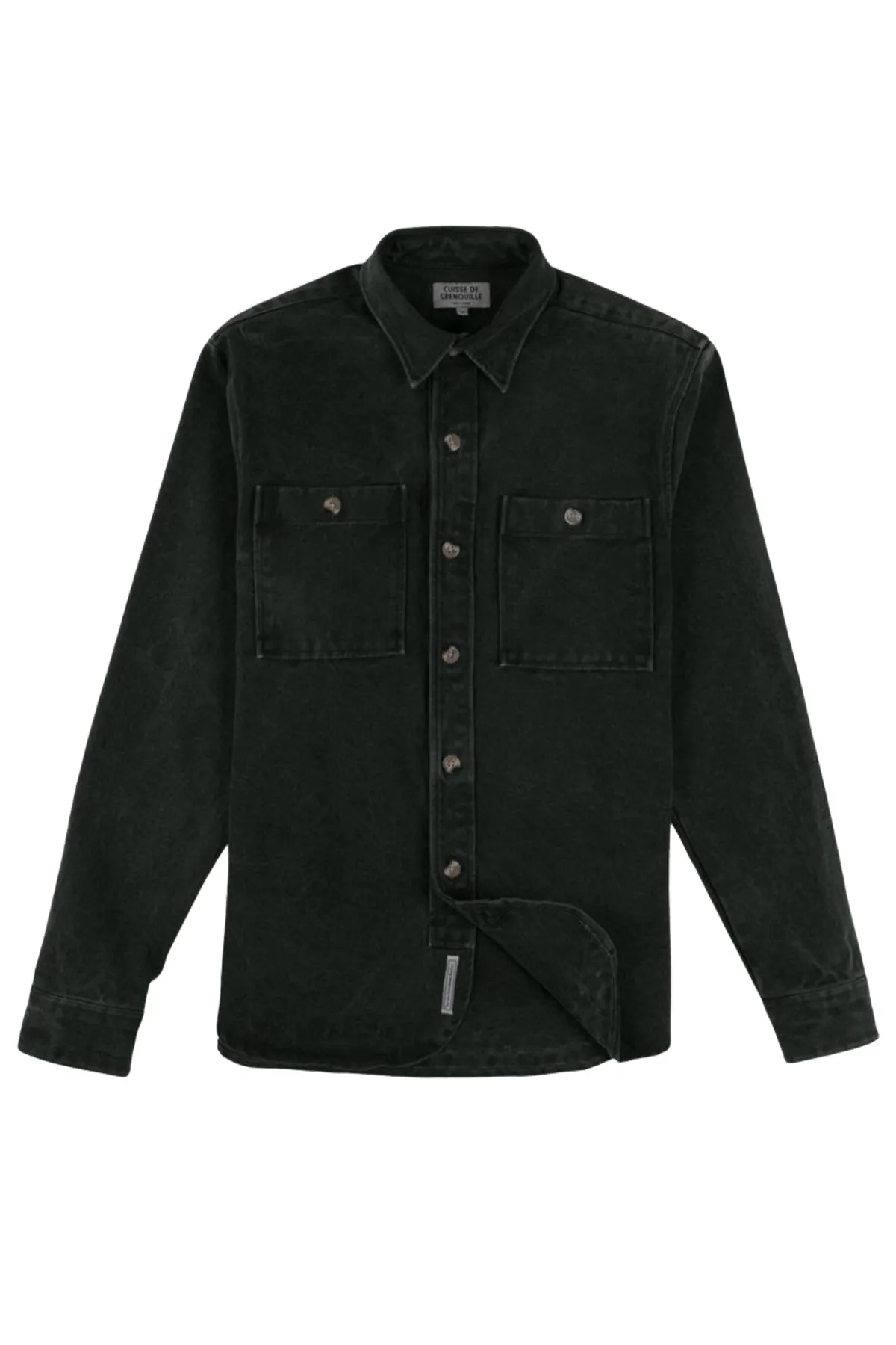 Cuisse de Grenouille Noir Twill Paris Over Shirt - Wittmore Exclusive