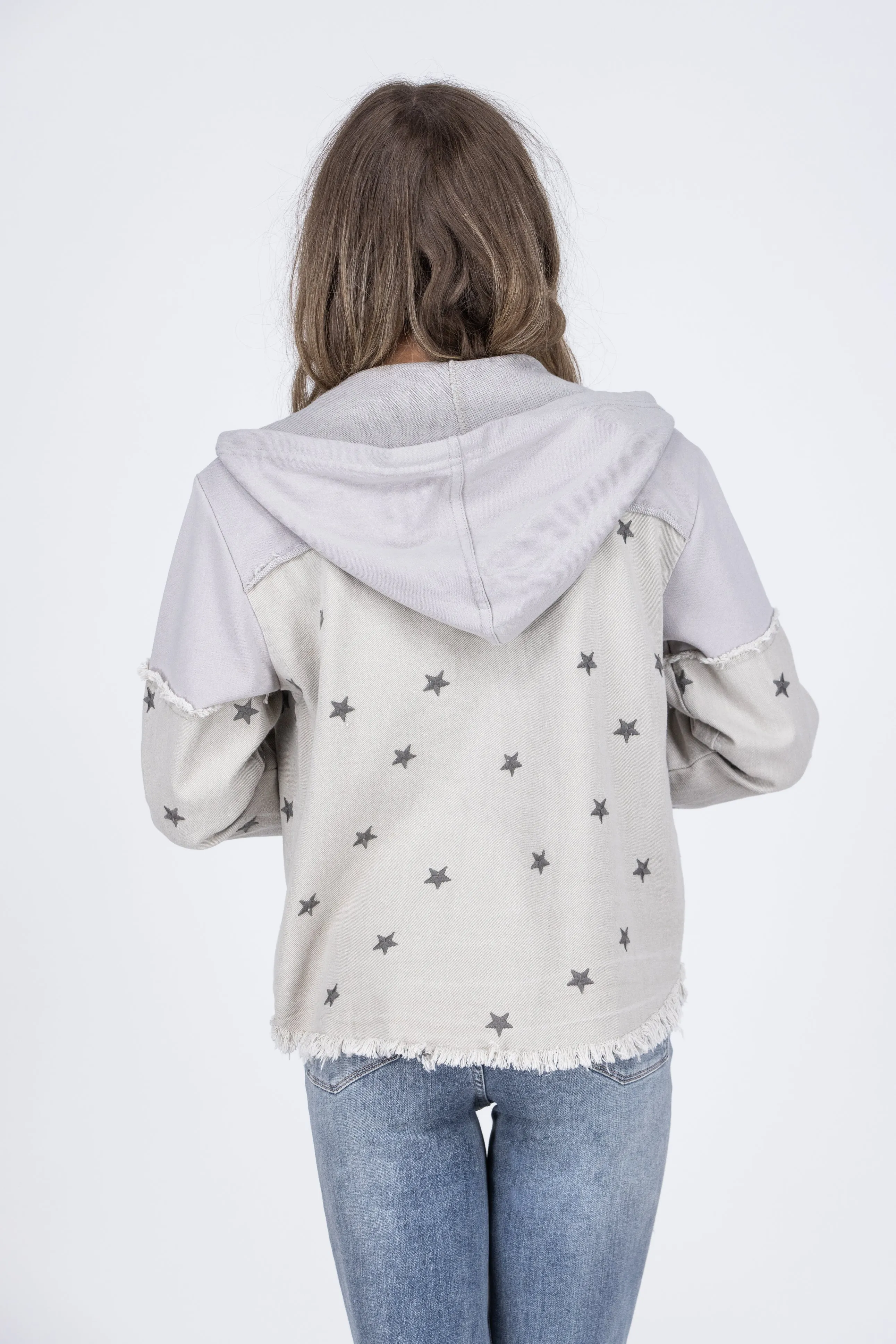 Dancing Amongst The Stars Hooded Shacket