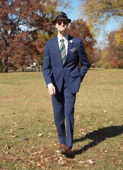 Dark Green & Gray Cashmere Wool Grenadine Tie