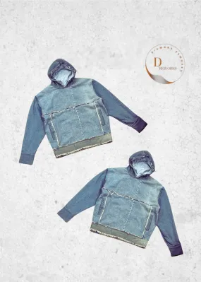 DR44 Reworked L.L.W Denim Baggy Hoodie