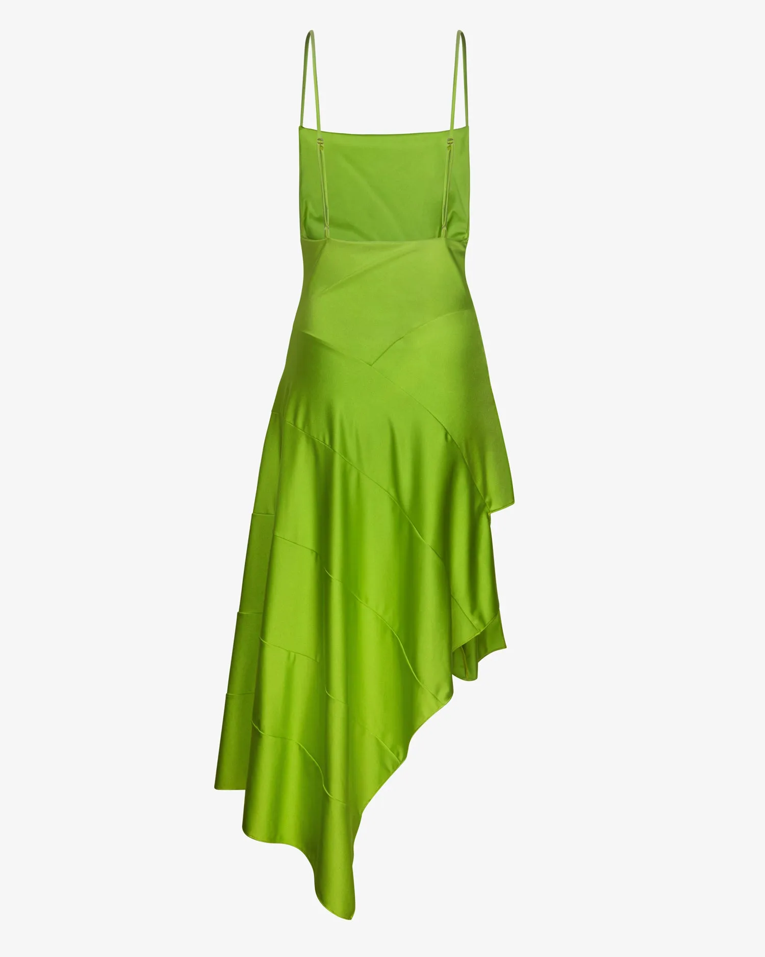 Draped Asymmetric Cowl-Neck Dress