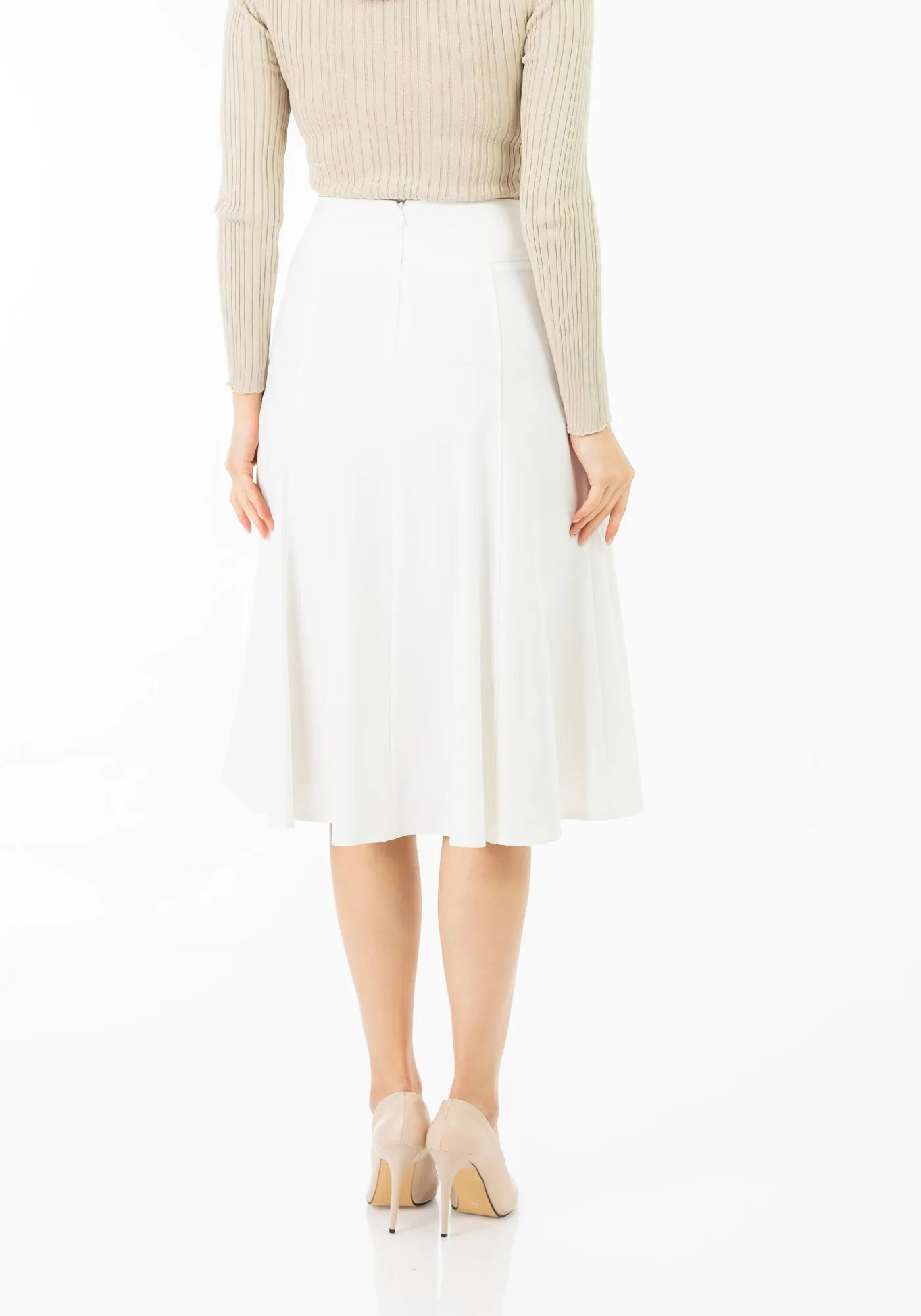 Eight Gore Calf Length Midi Skirt for Every Occasion