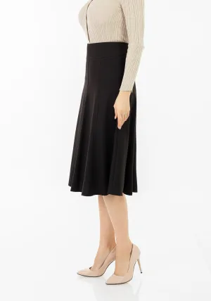 Eight Gore Calf Length Midi Skirt for Every Occasion