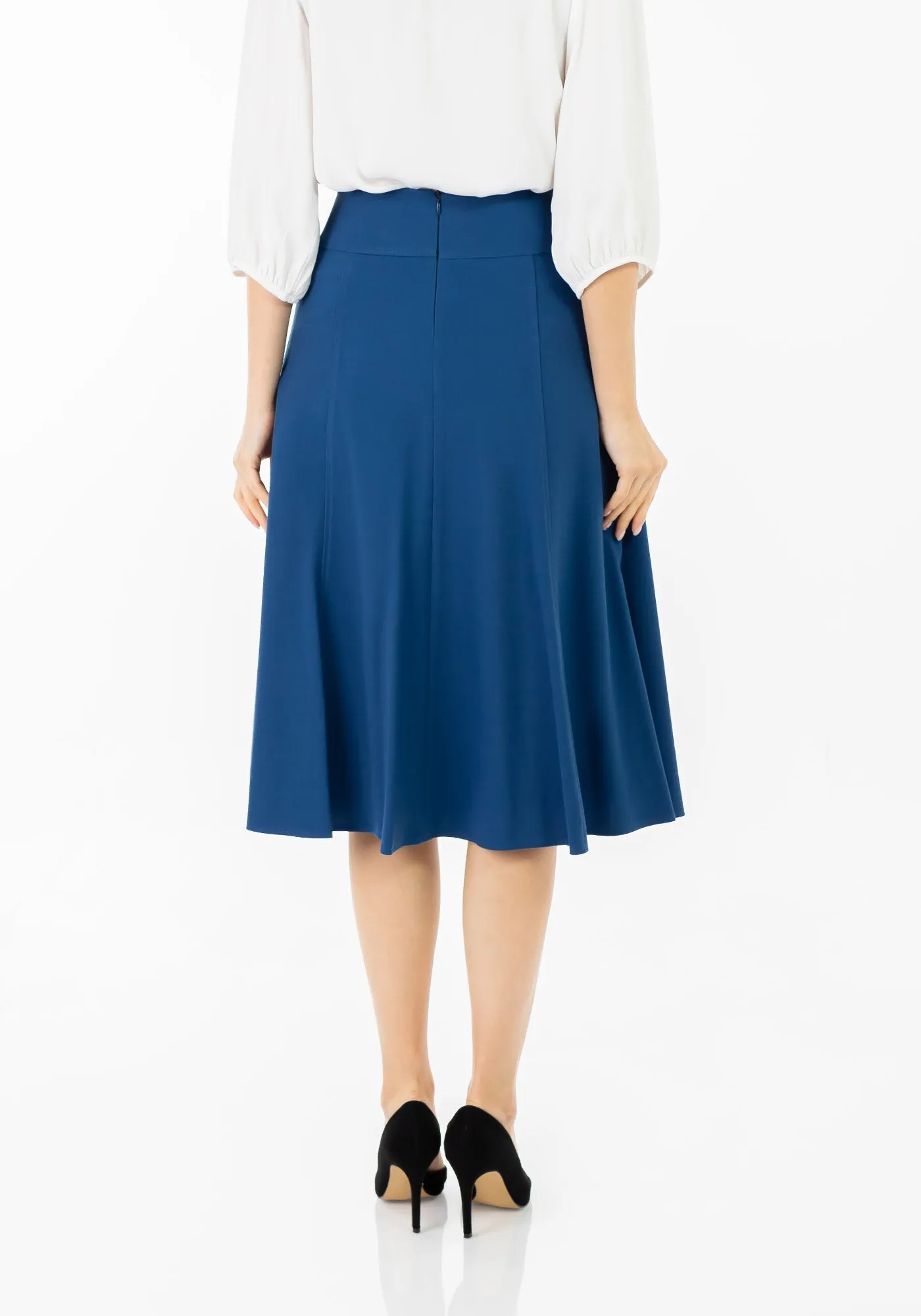 Eight Gore Calf Length Midi Skirt for Every Occasion