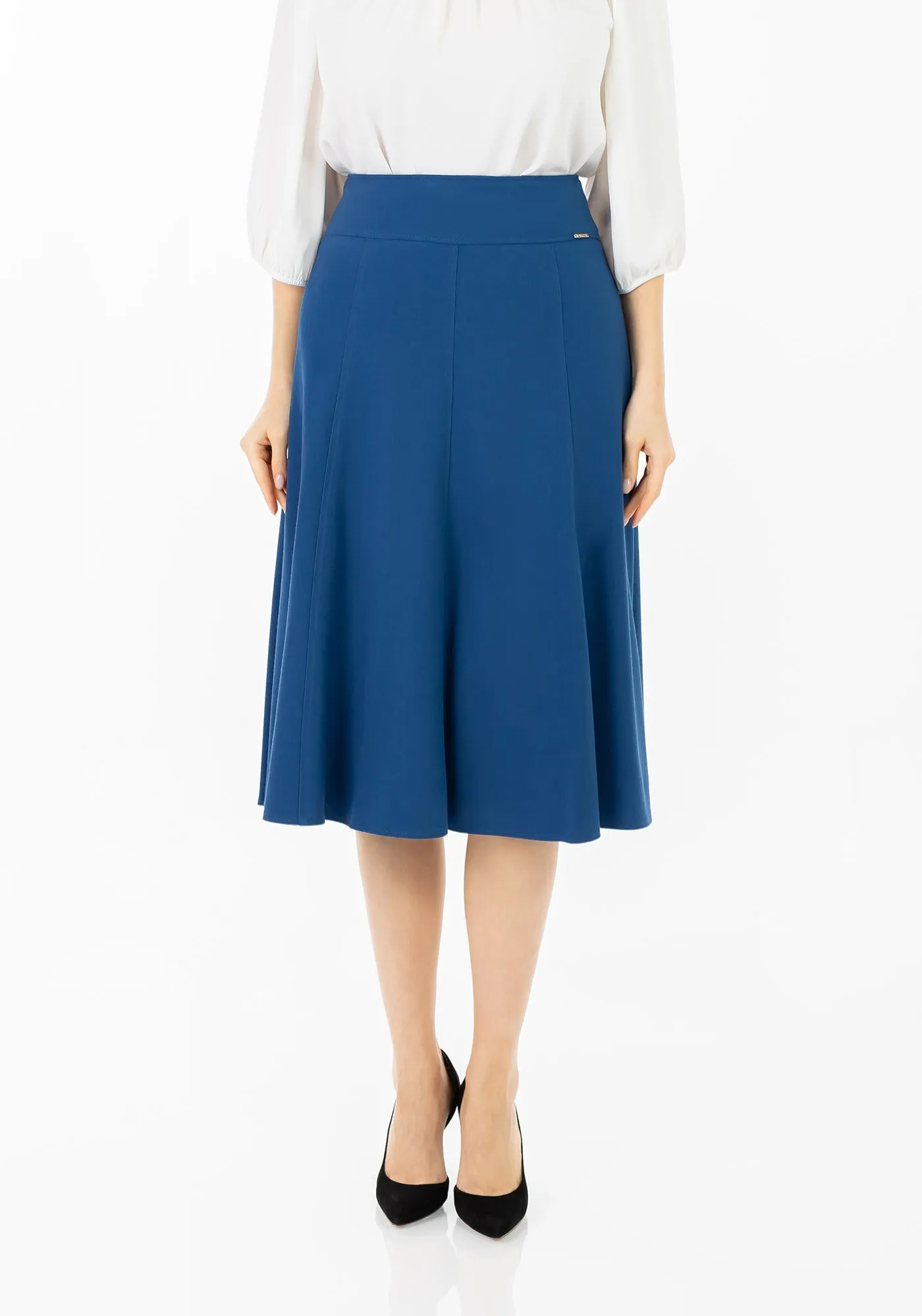 Eight Gore Calf Length Midi Skirt for Every Occasion