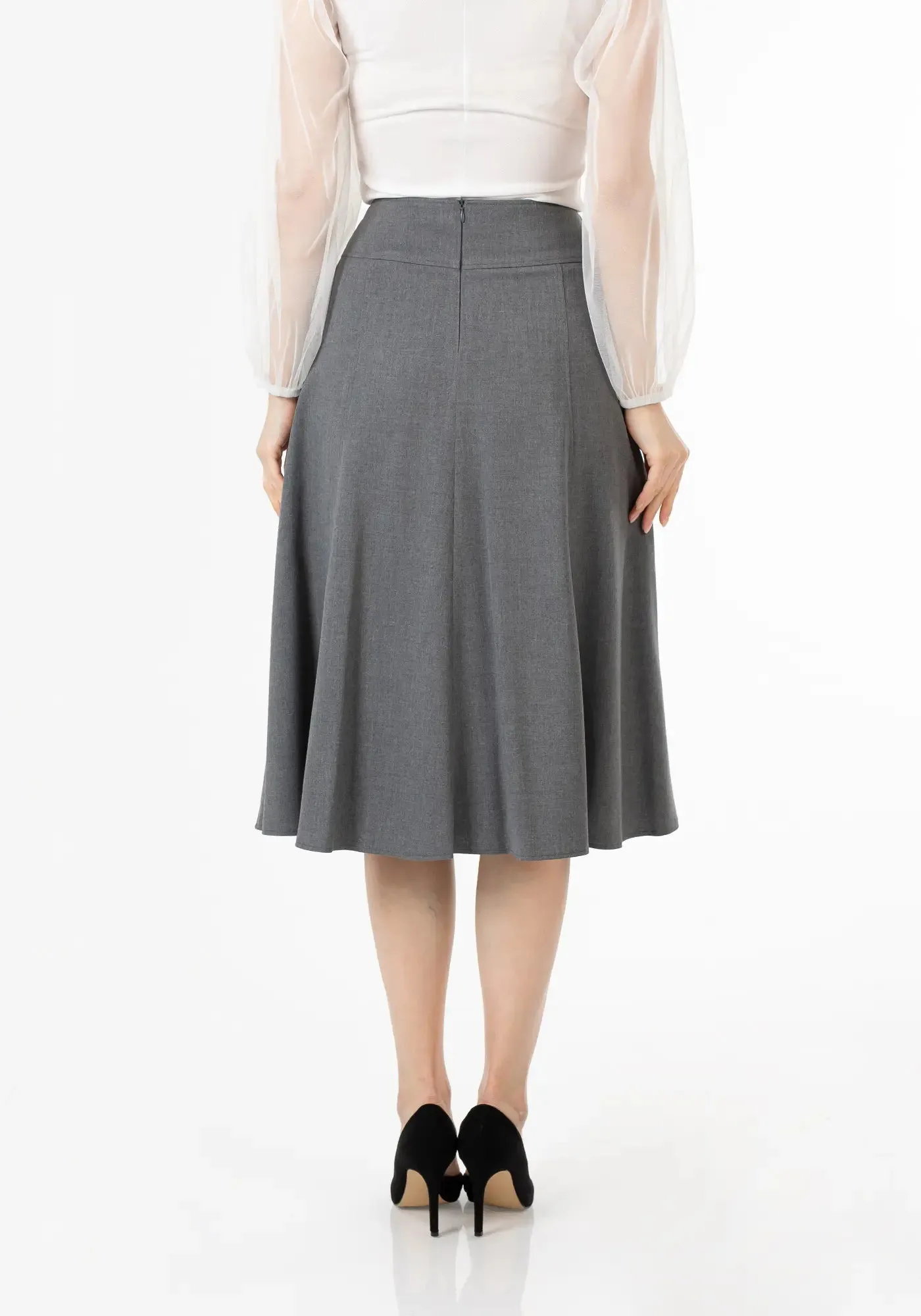 Eight Gore Calf Length Midi Skirt for Every Occasion