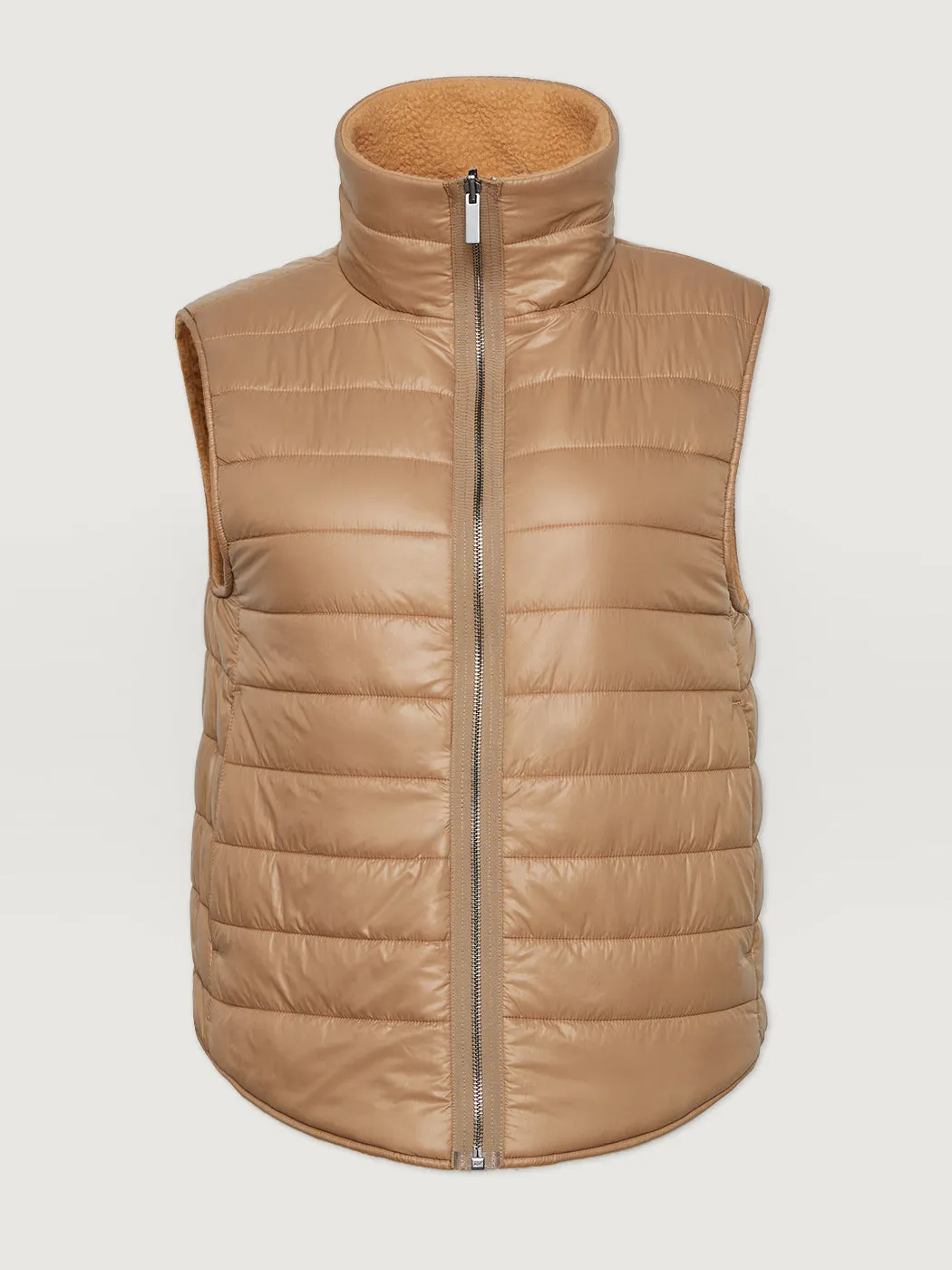 Ellis Reversible Quilt Gilet - Desert Sand