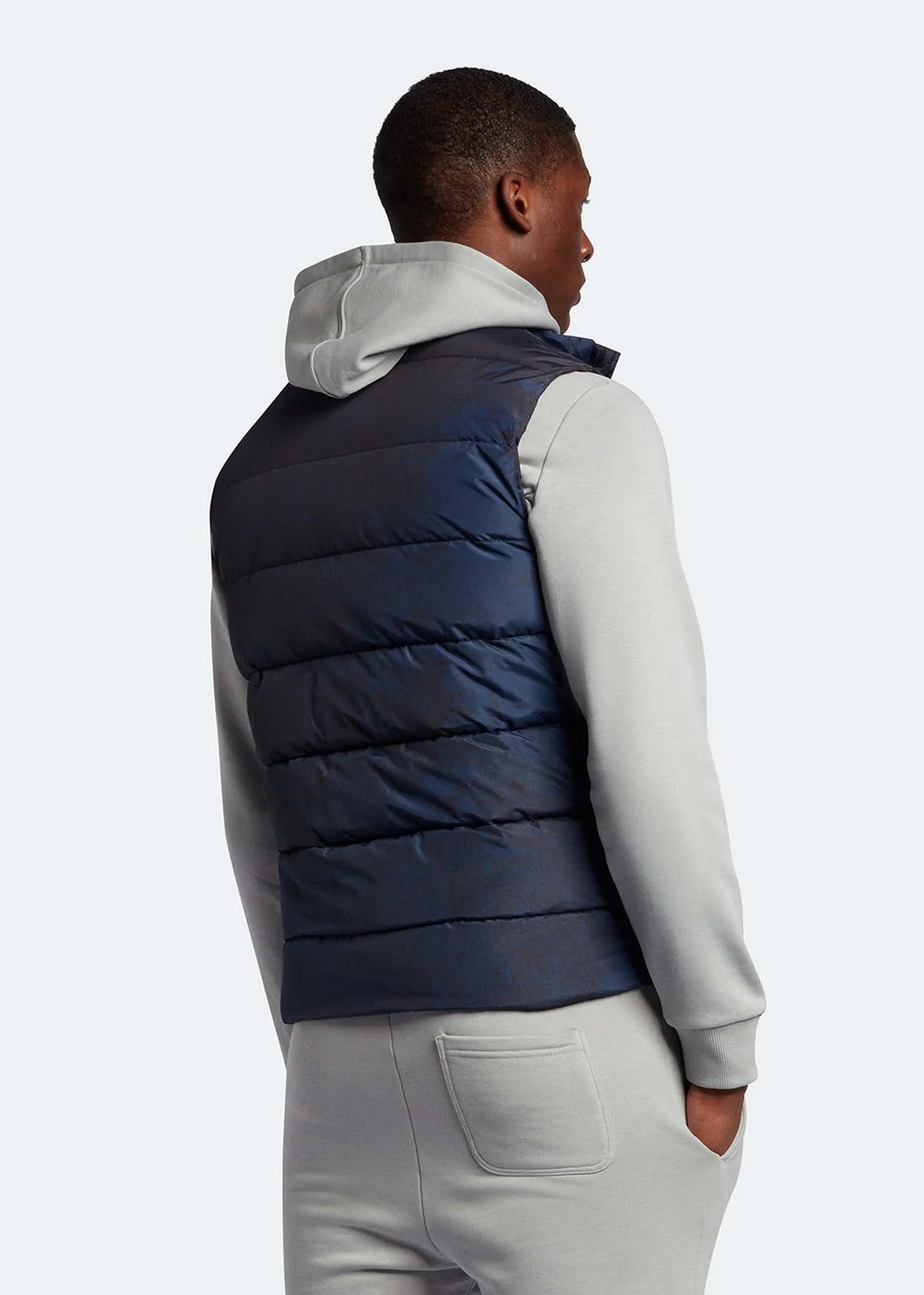 Erosion print gilet - navy