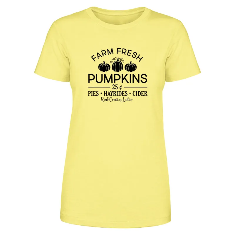 Farm Fresh Pumpkins Black Print Front Apparel