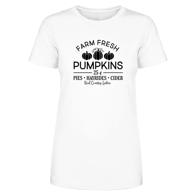 Farm Fresh Pumpkins Black Print Front Apparel