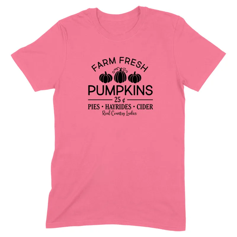 Farm Fresh Pumpkins Black Print Front Apparel