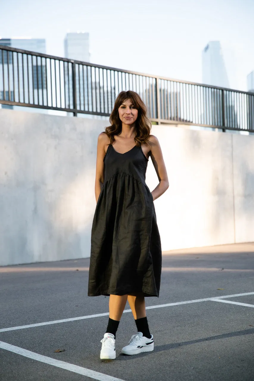 Faro Dress in Recycled Dark Chocolate Brown