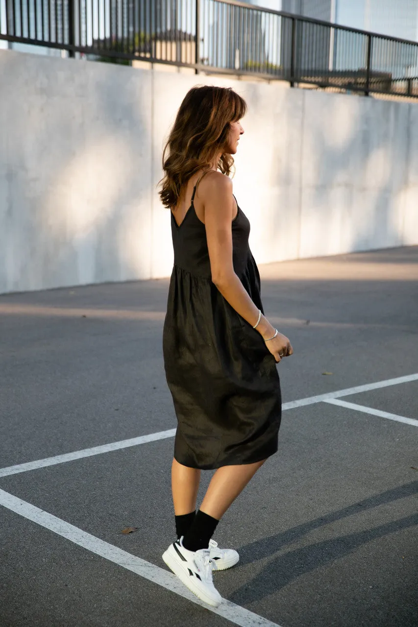 Faro Dress in Recycled Dark Chocolate Brown