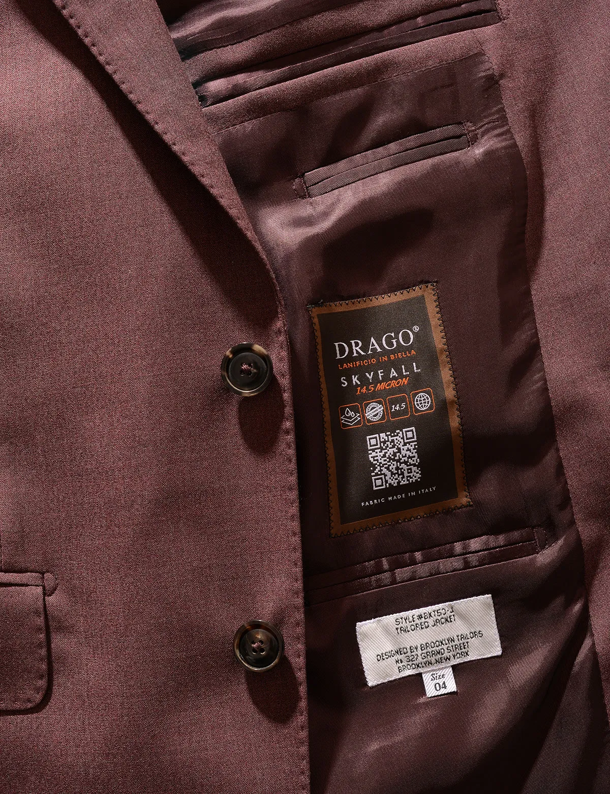 FINAL SALE: BKT50 Tailored Jacket in 14.5 Micron Mouliné - Cordovan