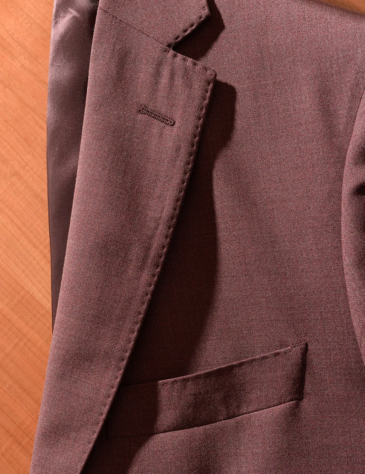 FINAL SALE: BKT50 Tailored Jacket in 14.5 Micron Mouliné - Cordovan