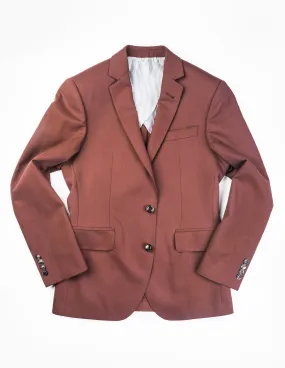 FINAL SALE: BKT50 Tailored Jacket in Herringbone Wool/Cotton - Brick